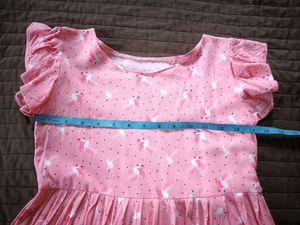 Pink Flamingo Dress For 7-8y