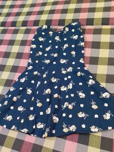 Navy Blue Frock With Cute Hairband Freebie