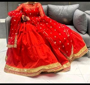 Red Wedding Function Outfit No Flaws