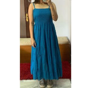 Blue Tiered Dress