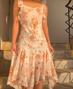 Floral Ruffle Midi Dress