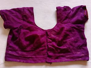 Beautiful Megenta Colour Xxl Sequense Blouse At Back Tikli Work