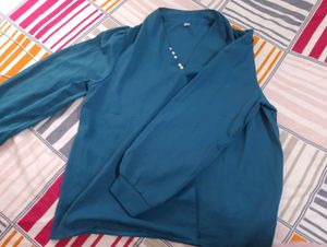 Blue Western Top For Girls