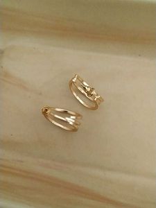 Rose Gold Triple Hoop Earrings