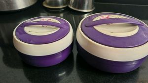 2 Casserole Purple Colour Unused