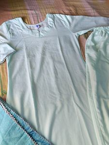 Kurta Pant With Organza Duppta
