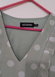 Sassafras Polka Dot Green Dress
