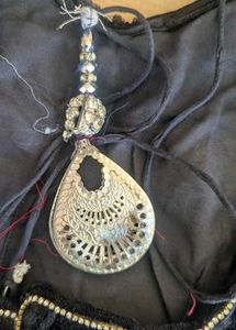 Elegant Black Saree with readymade blouse