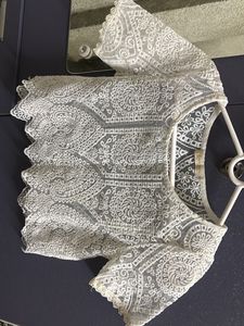 White Lace Crop Top