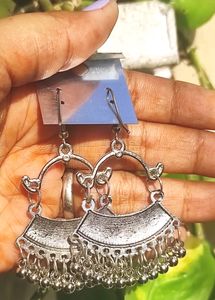 Oxidized Jhumkas Ghungroo Statement Studs Earring