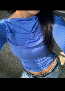 NEWME Blue ruched Top