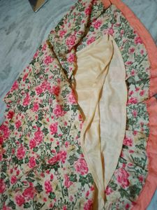 Indowestern Lehnga With Poncho