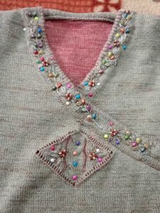 Embroidered Detail Knit Sweater