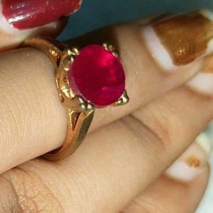 Ruby &amp; Gold Cocktail Ring