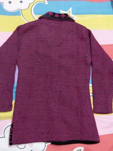RIYA Purple Knit Coat