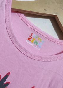 Pink T-shirt For Baby Girl 4- 5 Year