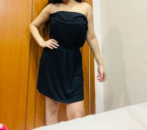 Black Strapless Mini Dress