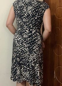 Leopard Print ( Ruffled) (Black  And Cream)