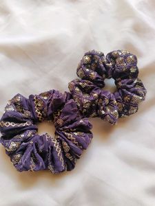 Handmade Scrunchies ( Pack Of - 6 )