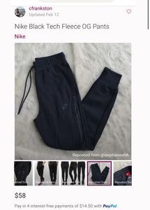 Nike Tech  Black Jogger (UNISEX)