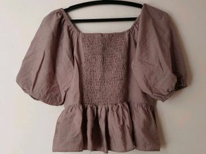 Mauve Peplum Top
