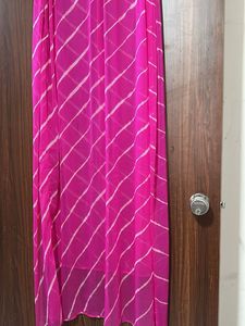 Pink Striped Kurta &amp; Dupatta