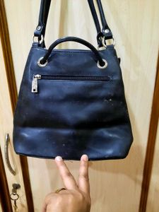 Elegant Navy Black Hobo Bag