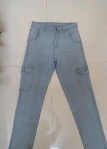 Light Blue Denim Cargo