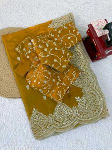 Elegant Mustard Saree