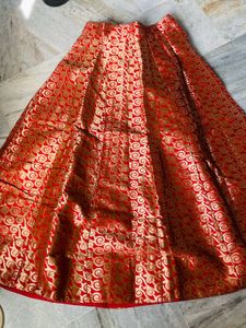Red Banarasi Ghaghra