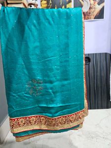 Elegant Teal Saree