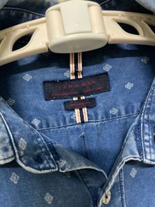 Zara Man Denim Shirt For Men