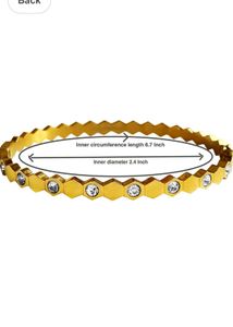 18K Plated Hexagon CZ Bracelet