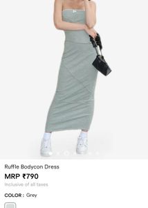 Elegant Grey Bodycon Dress