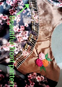 Floral Print Layered Gown