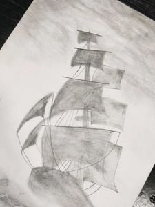 Ship Sketch Art