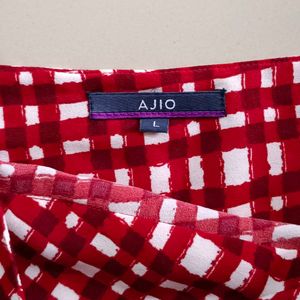 🛍️ Good Ajio Red Checked Top ⭐⭐⭐⭐⭐