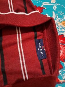 Striped Maroon Polo Shirt