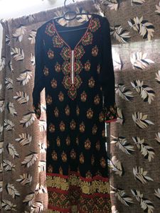 Black And Red Kurta