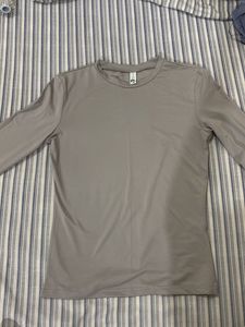 Gray Long Sleeve Top