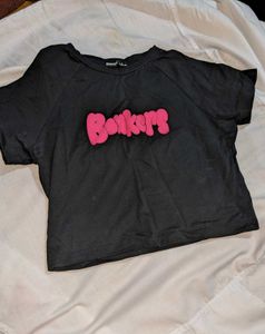Black Bonkers Crop Top