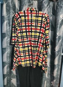 Colorful Plaid Cardigan Shrug