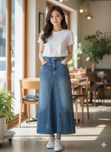 Denim Maxi Skirt