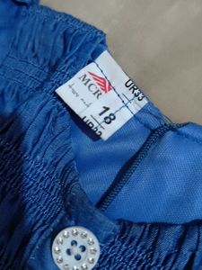 Cute Blue &amp; White Kids Dress size 18