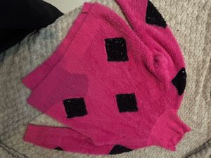 Pink Embellished Turtleneck Sweater