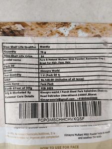 Kimura Multani Mitti Face Pack