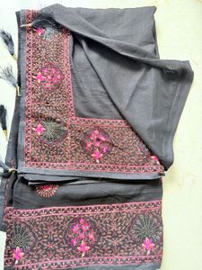 Black Embroidery saree