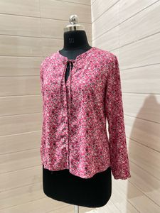 Tom Tailor Floral Print Tie-Neck Blouse