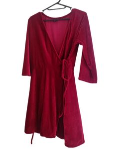 Tie Up Wrap Dress Or Outer