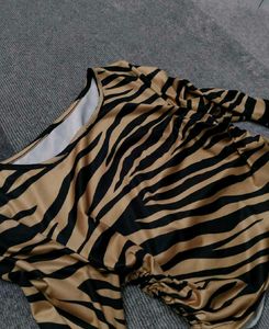 Zebra Print Crop Top
